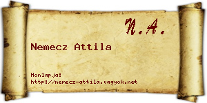 Nemecz Attila névjegykártya